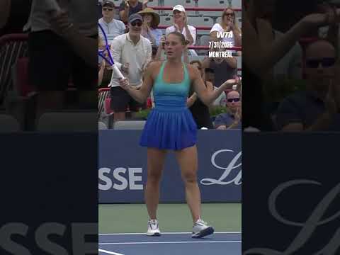 Down but not out 😤Marta Kostyuk's fighting spirit in Montreal 💪 #WTA #tennis #MartaKostyuk