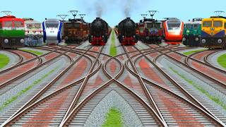 10 Rails Crossing At Curve Branches Railroad🥰 Crossing Tracks-train simulator new update android screenshot 2