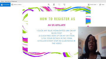 REGISTERING WITH SFI AFFILIATE NETWORK