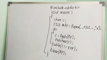 C programming : C program to display source code in the output screen