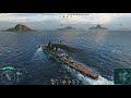 World of Warships, Крейсер Aoba, нанес 53к урона, 58 попаданий ГК, утопил 2 корабля