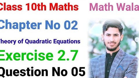 Q:05 The sum of the square of two number is 100 one number is 2 more than the other find the numbers