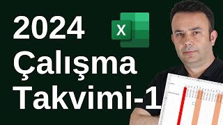 2024 Çalışma Takvimini Excel'de Oluşturmak 1. Örnek - 917.video | Ömer BAĞCI