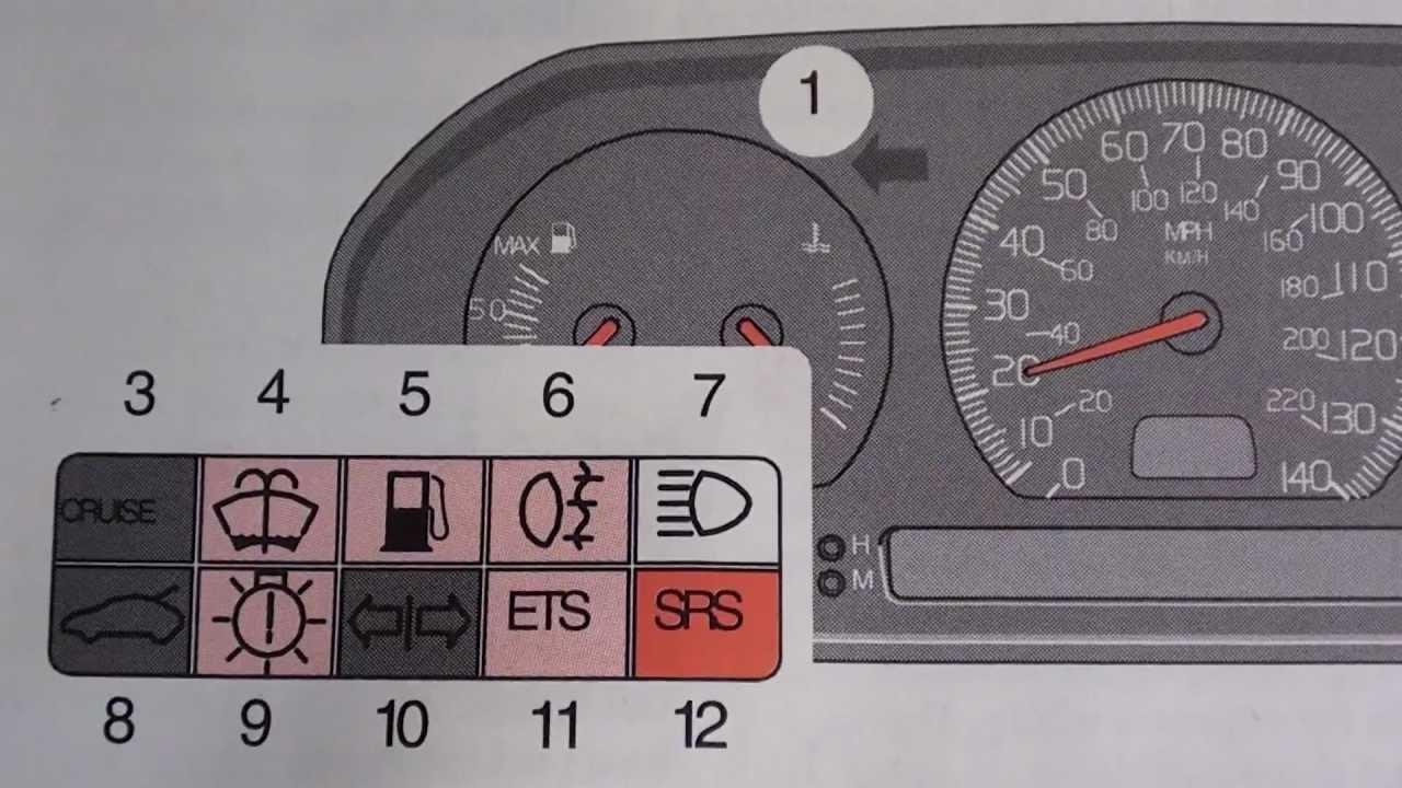 Volvo S70 V70 Airbag SRS Warning Light Turn it off YouTube