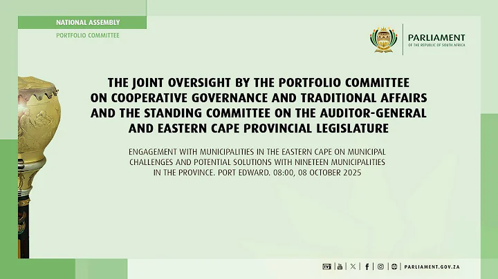Joint oversight by the PC COGTA and SC on the AG and Eastern Cape provincial Legislature, 8 Oct 2025