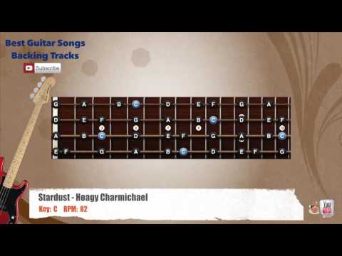 Stardust - Hoagy Charmichael Bass Backing Track with scale, chords and lyrics