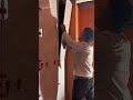 Installation of large ceramic tiles on upper walls of large buildings #shorts
