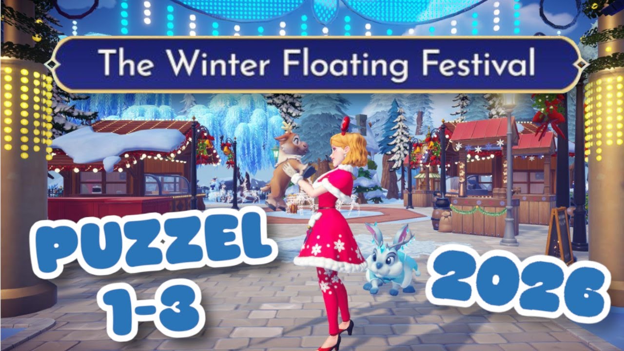 The Winter Floating Festival Puzzel 1-3 Walkthrough Event Guide:2026 | Disney Dreamlight Valley