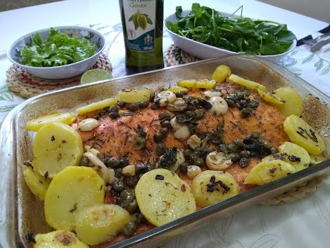 Vídeo: Cozinhando Mistura De Salmão Com Alcaparras E Azeitonas