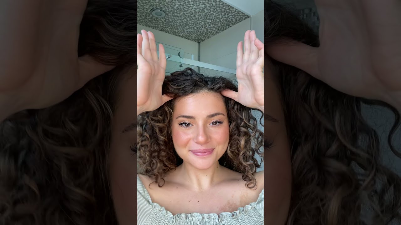EASY CURLY HAIR HALF UP DOWN HAIRSTYLE