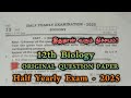 12th biology half yearly question paper 2025 | 12th Biology Half Yearly Important Questions 2025