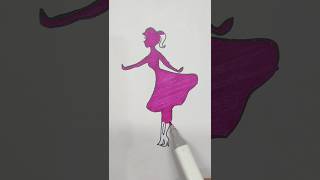 💞DIY Barbie girl 💅DIY Easy Glitter Art for kids ✨#glitter #art #barbie #girl #coloring Kids