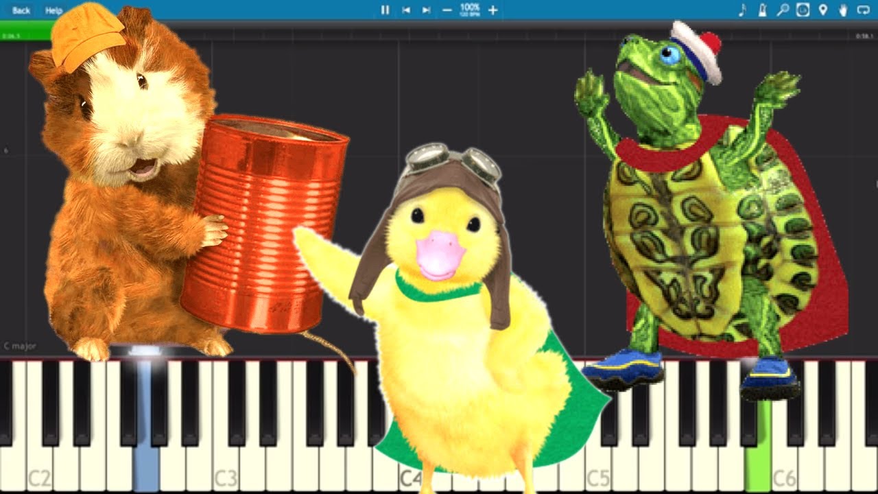 Wonder Pets Theme Song Easy Piano Tutorial Youtube
