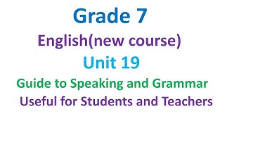 grade 7 English/unit 19/speaking and grammar/conditionals