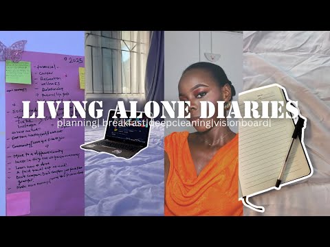 Living alone diaries| silent vlog| journaling |planing my goals| productive vlog