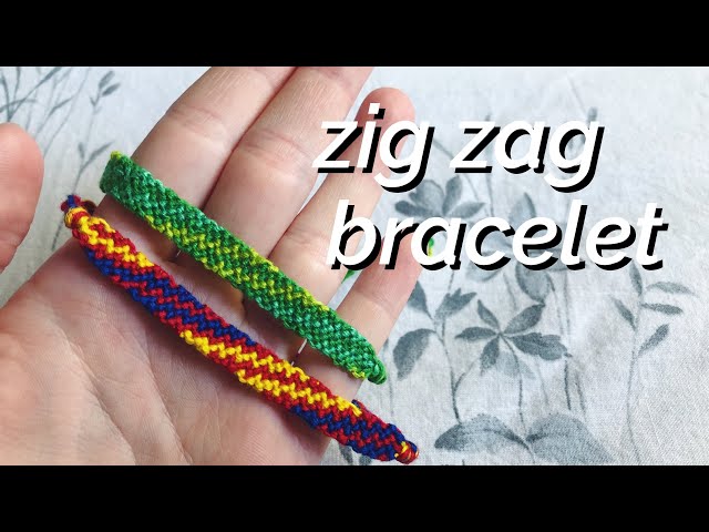 Stripe Line Zigzag Simple 2Colors Macrame Friendship Bracelets | Easy  Tutorial for Beginner - YouTube
