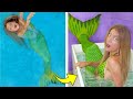 Simple Mermaid Pool Prank! Back To School Pranks by Mariana ZD