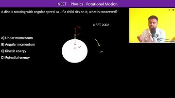 A disc is rotating with angular speed  ω . If a child sits on it, what is