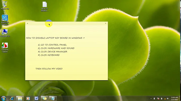 How to disable Laptop Keyboard