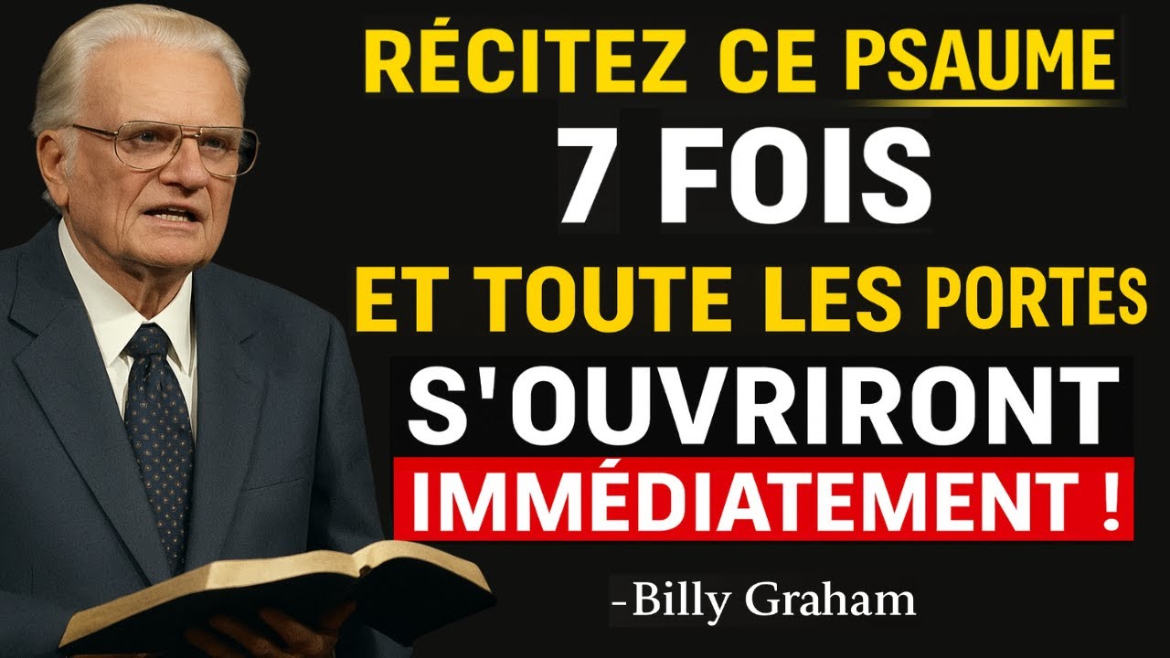 Récite CE Psaume 7 Fois Et Sois Témoin d'un Miracle Qui Ouvre Toutes les Portes Bloqués (BillyGraham