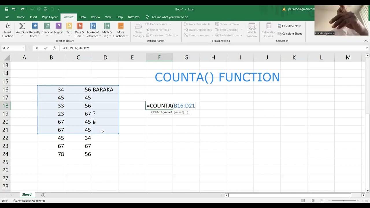 How to Use the COUNTA Function in Microsoft Excel Easy Explanation ...