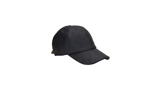 LOUIS VUITTON Calfskin Monogram Shadow Baseball Cap 60 Black 1268806