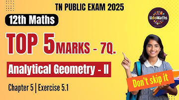 12th Maths - Important 5 Marks in Chapter 5 | Analytical Geometry -II | Equation of Circle -Exam2025