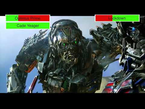 Optimus Prime & Cade Yeager vs. Lockdown with healthbars (Edited By @GabrielDietrichson)