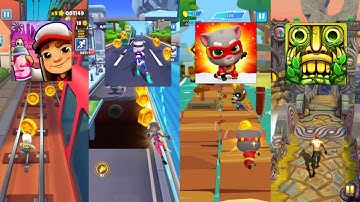 Subway Surfers 🆚 Runner Heroes 🆚 Talking Tom Hero Dash 🆚 Temple Run 2 Gameplay🎮- Who is Best? 🤔