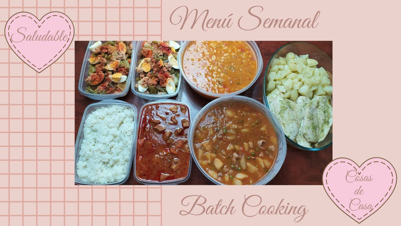 COCINA UN DÍA PARA TODA LA SEMANA O BATCH COOKING 4