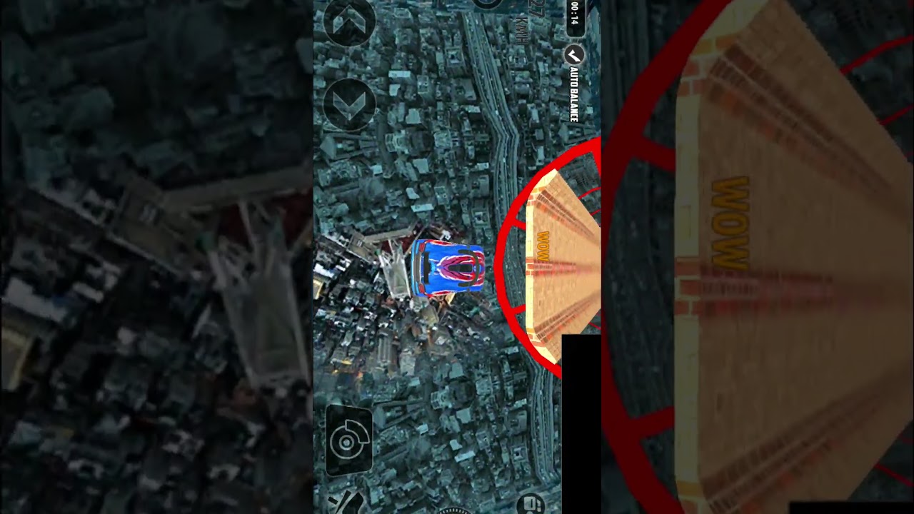 Impossible car stunt game play shorts 