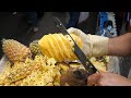 태국 파인애플 자르기 달인 / Amazing Pineapple Cutting Skills - thai street food