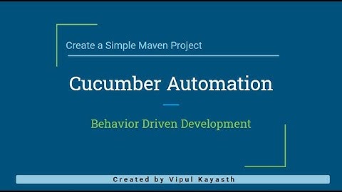 Step 1: Cucumber + Selenium + Java - Creating a simple Maven Project in Eclipse IDE