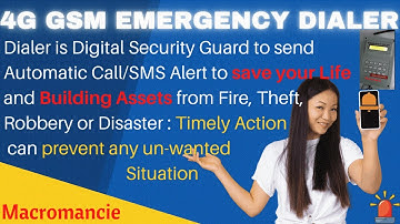 Macromancie 4g GSM Emergency Dialer to connect Fire Alarm Security Burglar Help Emergency Alarm