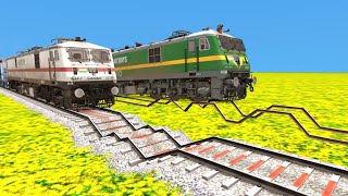 TWO FULL SPEED TRAINS RUNNING ON RISKY RAILWAY TRACKS | Train Simulator 2022 | TrainsFun screenshot 5