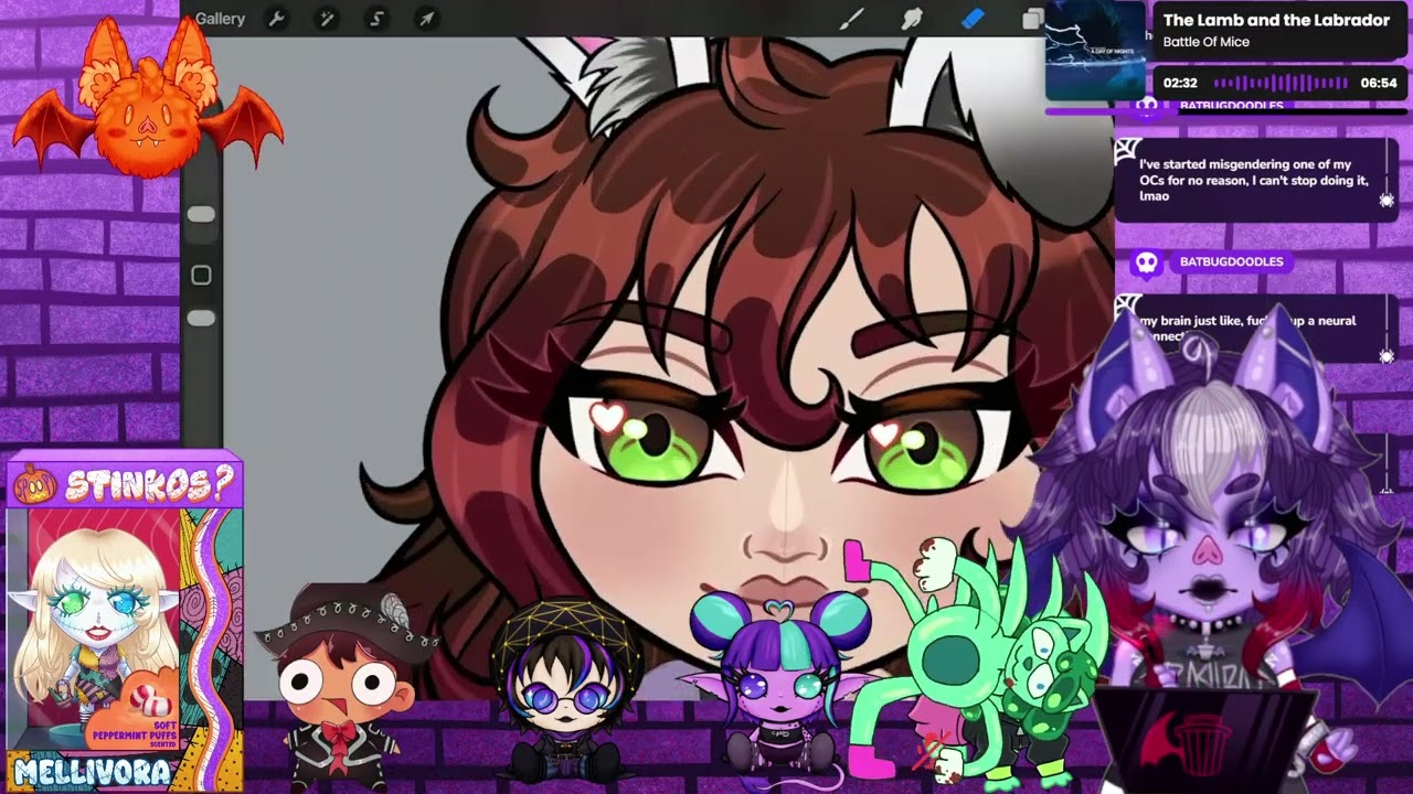 [Stream VOD - 1/23/26] Art Bat 🎨🦇 on the comm grind, co-working & lurking welcome! (Part 2)