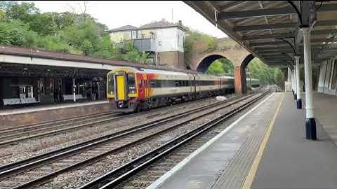 Class 159 (9 car) passing Weybridge