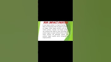 Fundamentals of Computer| What is Non-impact Printer?| #shortvideo #youtubeshorts#shorts#trending