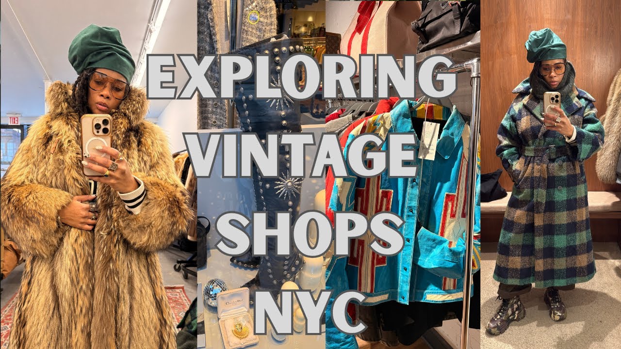 NYC VINTAGE SHOP CRAWL! FUR COAT POP UP! TRYING NEW OMAKASE SPOT
