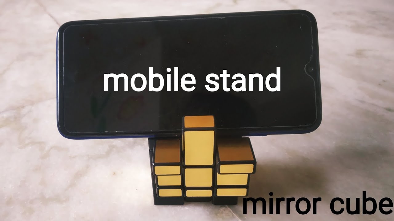 how to make mobile stand on mirror cube 