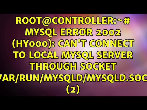 root@controller:~# mysql ERROR 2002 (HY000): Can't connect to local MySQL server through socket...
