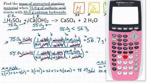 Calculate Mass of Excess Reactant Remaining