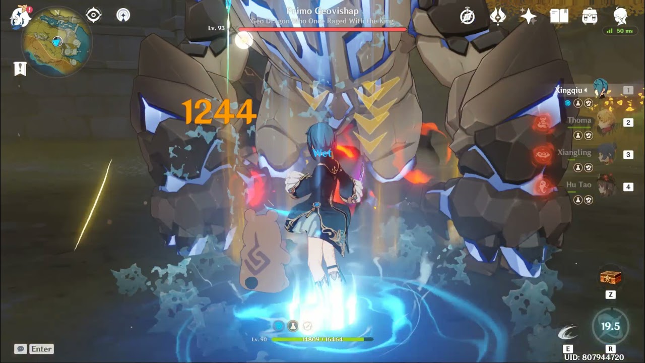 C6 Thoma supports C1 HuTao with Xingqiu and Xiangling