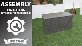 Lifetime 116-Gallon Outdoor Storage Deck Box | Lifetime Assembly Video