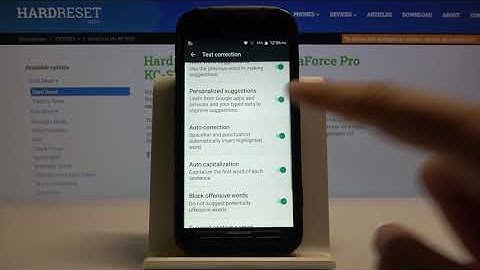 How to Open Auto Correction Settings in Kyocera DuraForce Pro - Manage Text Correction Options