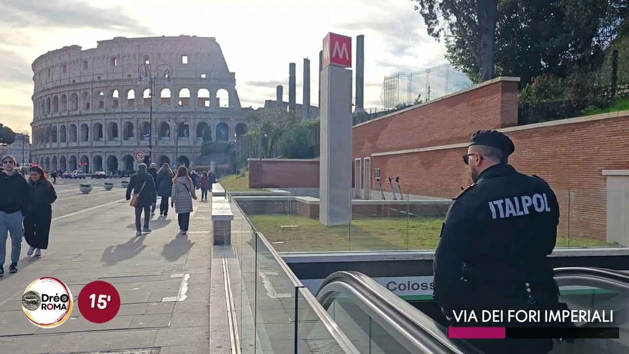 Via dei Fori Imperiali in 15' 21/02/2026 #colosseo #viadeiforiimperiali #roma #metroc