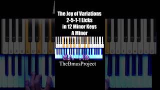 2-5-1-1 Licks - in A minor from The Joy of Variations collection #jazzpiano #pianotutorial #jazzhop