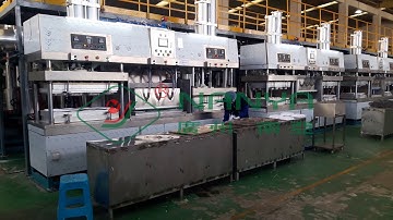 Semi Auto Bagasse Fiber Tableware Pulp Molding Equipment / Paper Plate Machine