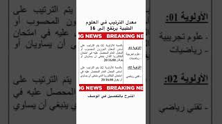 معدل الترتيب هو معدل يسمح لك باختيار الطلب في بطاقة رغباتك .معدل القبول يحدد لاحقا حسب الطلب.