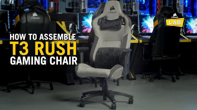 Cadeira Gaming Corsair T3 Rush Fabric Charcoal/Azul